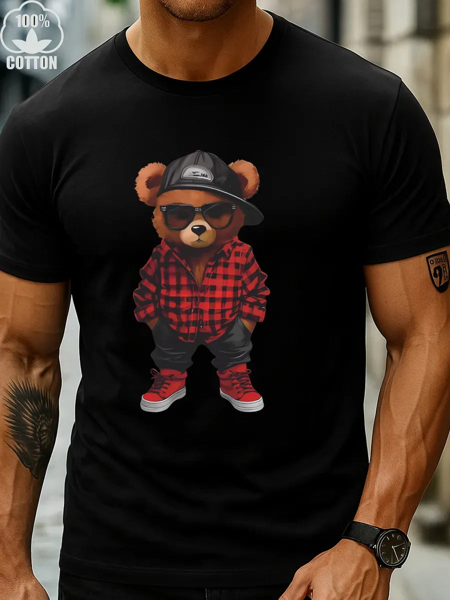 Men bear prints t-shirts